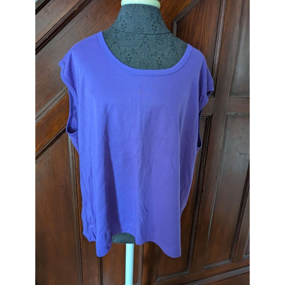 Vintage Victoria Jones Womens Sleeveless Purple Top 3X